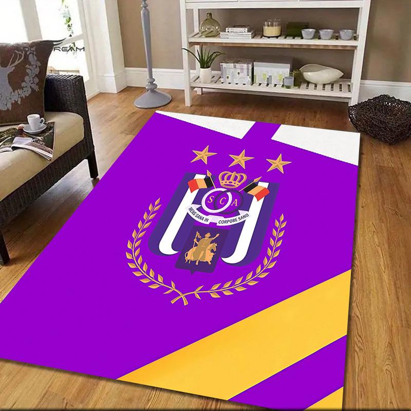 RSC Anderlecht Flannel Pattern Square Carpet,Area Rug,Carpet Rug for Living Room Bedroom Sofa Playroom Decor,Non-slip Floor Mat