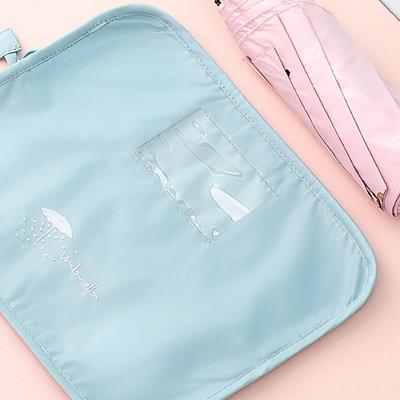 Piccola borsa portaoggetti per ombrello con motivo stampato fresco, tipo pochette, borsa portaoggetti portatile impermeabile e assorbente pieghevole per uscire