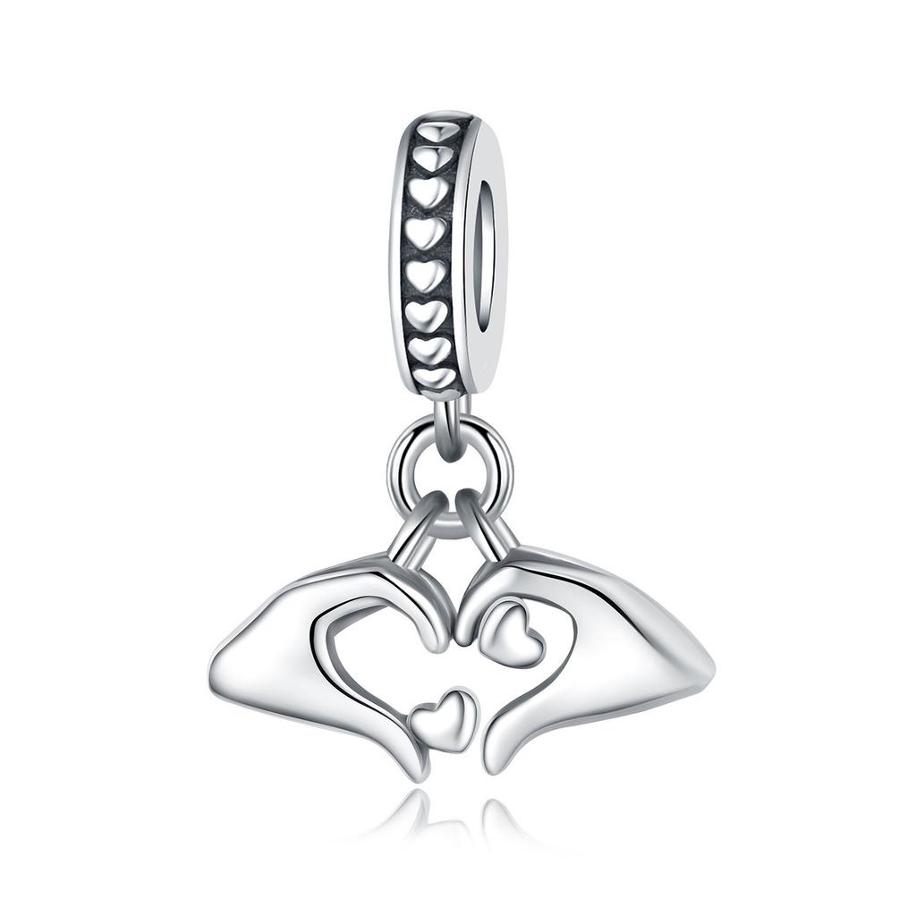 2026 Love Color Zirconium Positioning Buckle Charm Charm Charm Bead DIY Jewelry Bracelet Accessories 925 Silver