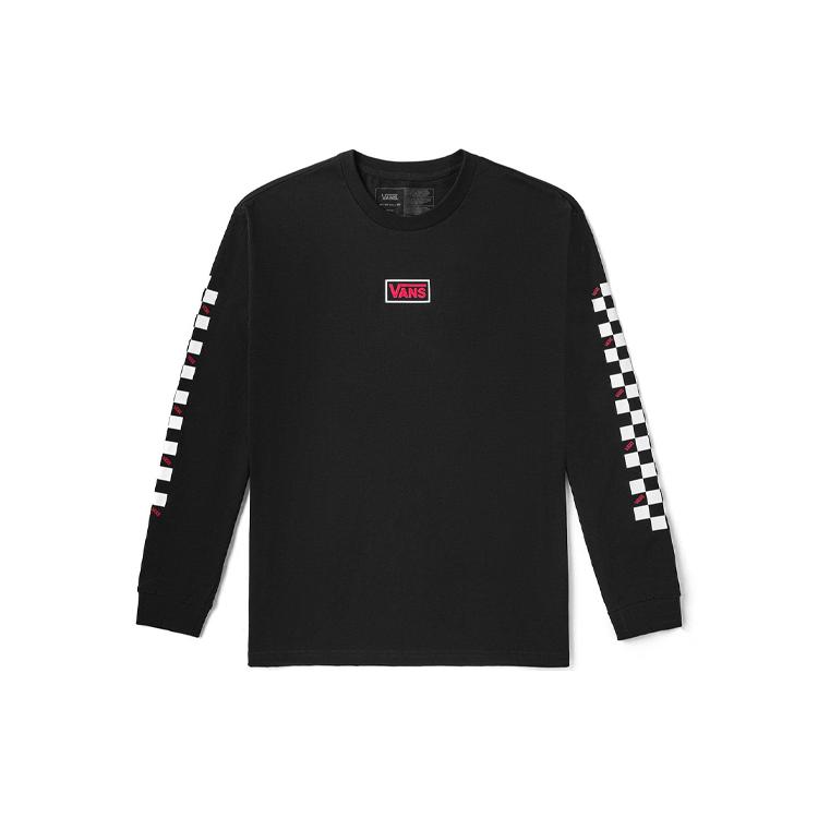 Толстовки Vans Унисекс Черные С круглым вырезом Умеренный Обычный VN0A54MQS6C XXL