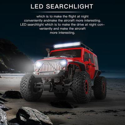 104311 RC Araba 2.4G 1/10 4WD Jeep Araba SUV Fırçalı Motor Uzaktan Kumanda Off-road Paletli Araba