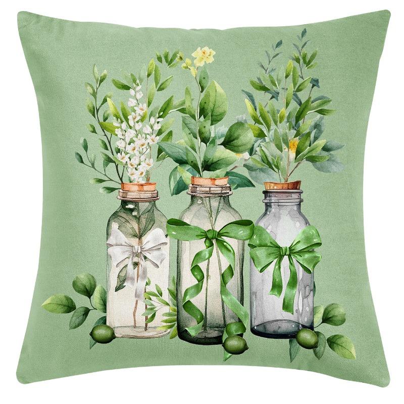 New Spring and Summer Flower Leaf Pillow Case Green Leaf Home Sofa Pillow Cushion Cover