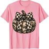 Camo Pumpkin with Checkered Bow Cute Fall Halloween Season T-Shirt