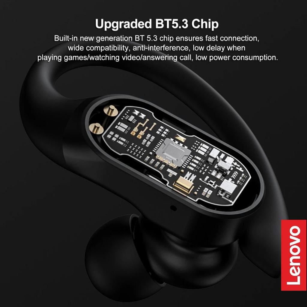 Lenovo LP75 TWS Sports Earphones Bluetooth 5.3 Wireless Headphones Waterproof HiFi Stereo Noise Reduction Earbuds with Mics