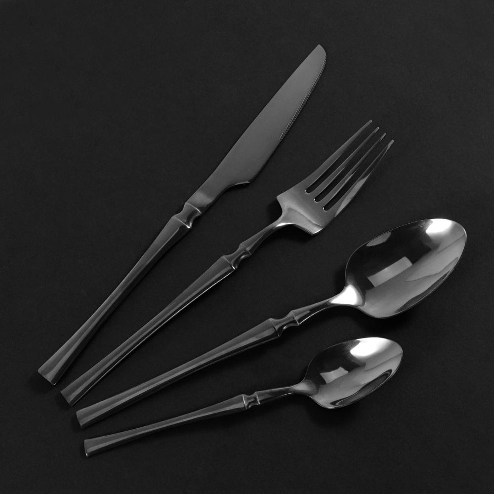 4Pcs  Luxury Lightweight  Flatware Set  Steak Knife Fruit Fork Spoons  Stainless Steel  Dessert Utensils  Western  Tableware