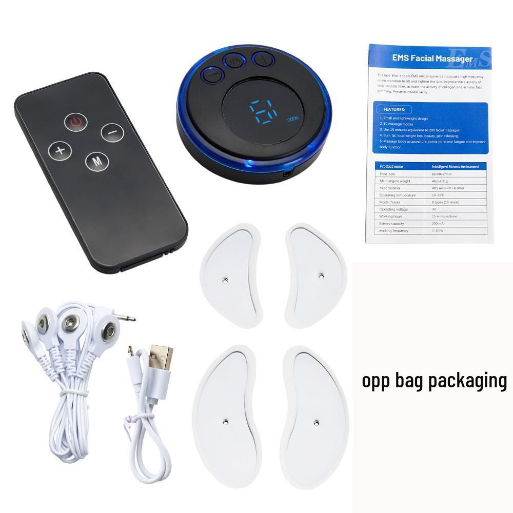 EMS V-Shape Facial and Eye Massager: Anti-Wrinkle Low-Frequency Pulse Electrotherapy Muscle Stimulator