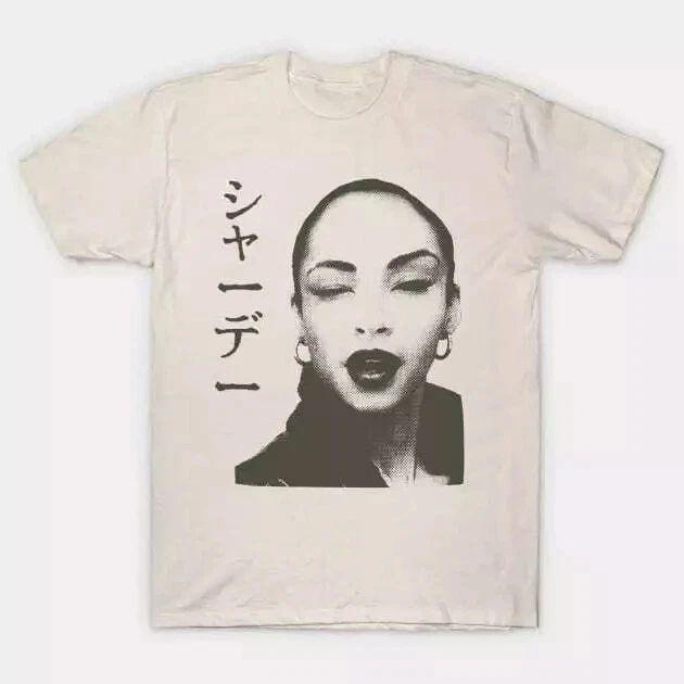 Y2k Vintage Tops Retro Style Sade Album Basic Style Graphic Print Cotton Tshirt Casual Loose Streetwear Unisex
