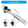 2 in 1 Bit Socket Mini Ratchet Handle 72 Tooth Precision Gear System Ergonomic Grip 6.35mm Chrome Vanadium Steel Tool