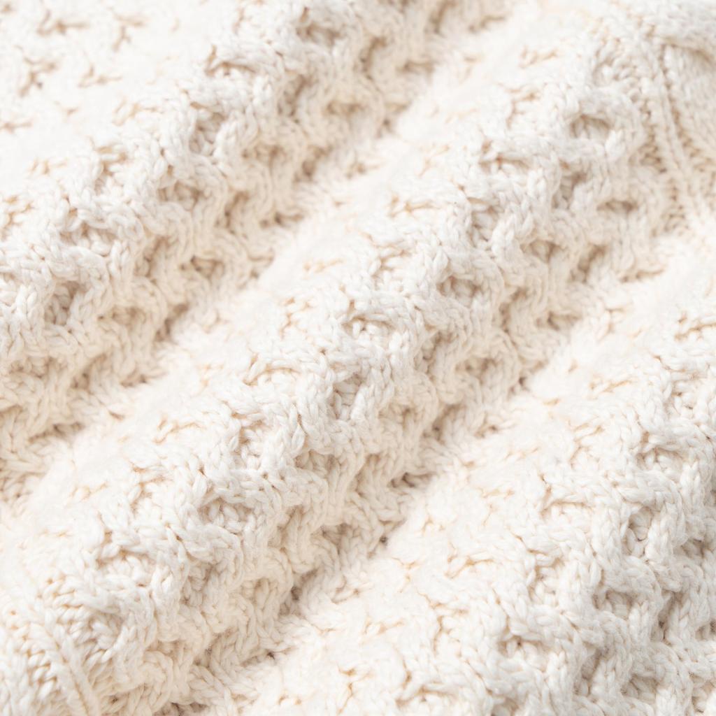 Polo Ralph Lauren SS23 Solid Color Chunky Knit Crew Neck Ribbed Hem Sweater Men Sweater White 710826253-003