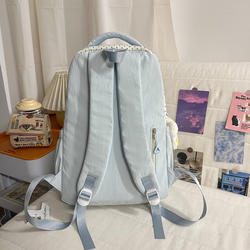 Schoolbag cute college schoolbag female niche design versatile Korean ins college style junior high school students lightweight backpack
