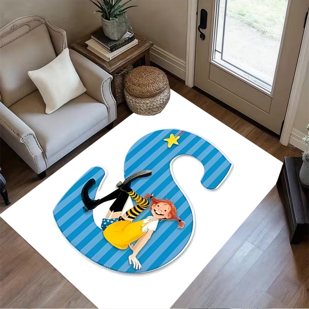 Pippi Adventures Floor Rug Office Rug Design for Game Room Balcony Playrooms Decorate room Anti-slip Rug Anime Office Decor Spiritual Gift
