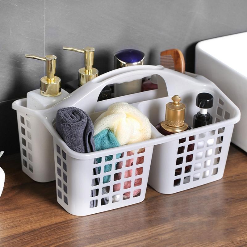 Portable Shower Storage Basket Functional Bathroom Organizers Holder for Cleaning Products and Personal Care Items