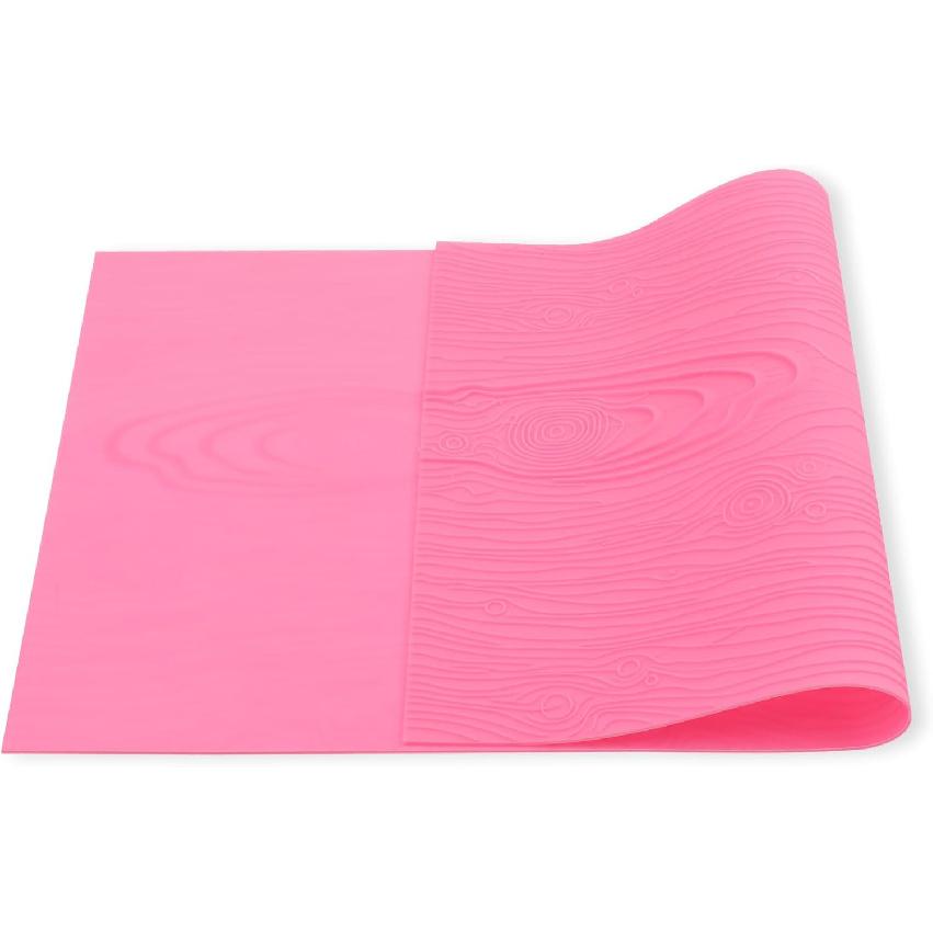 Fondant Woodgrain Impression Mat Fondant Silicone Lace Mold Fondant Wood Texture Mat Silicone Cake Fondant Mat Fondant Embossed Craft Tools for Cakes