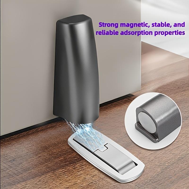 1Pc Non-Punch Door Stopper Automatic Floor Floor DoorStop Furniture Fittings Black Grey Stopper For Door Windproof