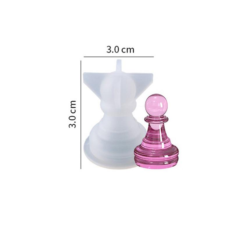 

1 шт. DIY шахматная фигура эпоксидная смола форма королева король 3D шахматы силиконовые формы 3*3cm