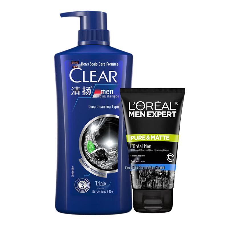 Clear Anti-Dandruff Shampoo & Oil Control Facial Cleanser Set