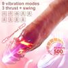 Realistisk Penis Dildo Vibrator - 9" oppvarming, støt, sving og vibrerende naturtro voksen sexleketøy for G-punktstimulering og parglede