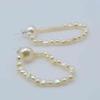 Baroque Earrings Natural White Freshwater Pearl Stud Earrings Handmade Small Pearl Long Earrings Women's Wedding Earrings