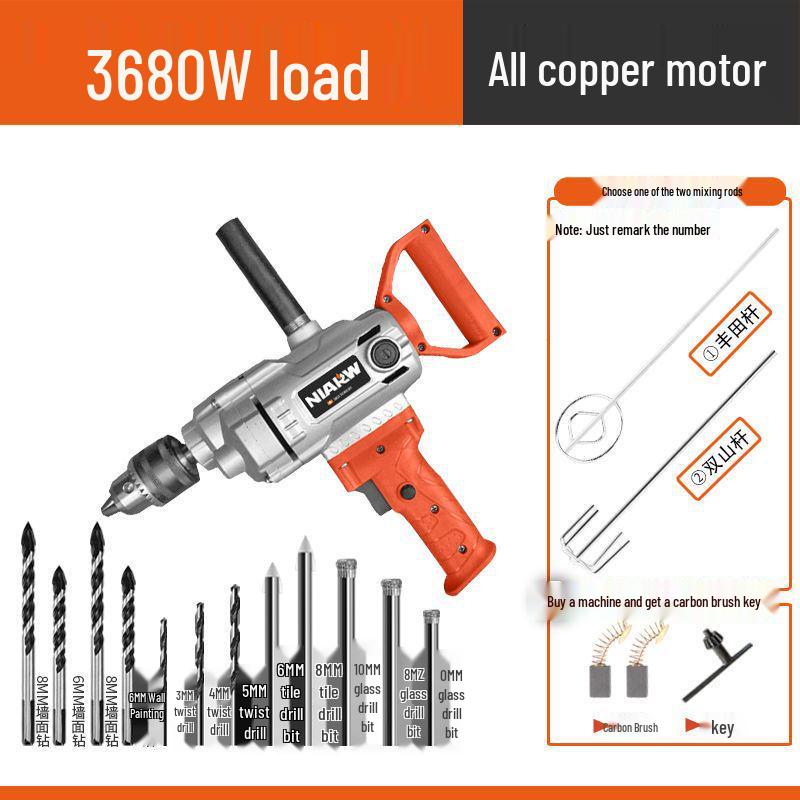High-Power Multi-Functional Electric Mixer: Paint, Putty, Cement, Mortar