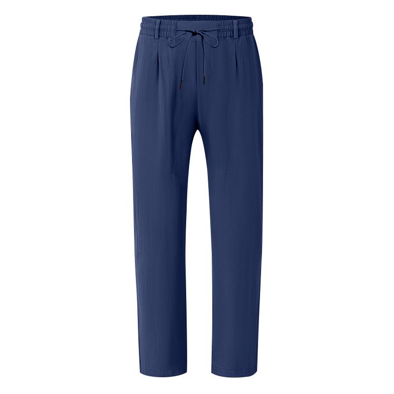 American Style Men's Casual Wide-Leg Linen Beach Pants - Four Seasons Trend