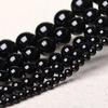 Natural Black Agate Chalcedony Round Beads for DIY Jewelry: Bracelets & Necklaces Accessories