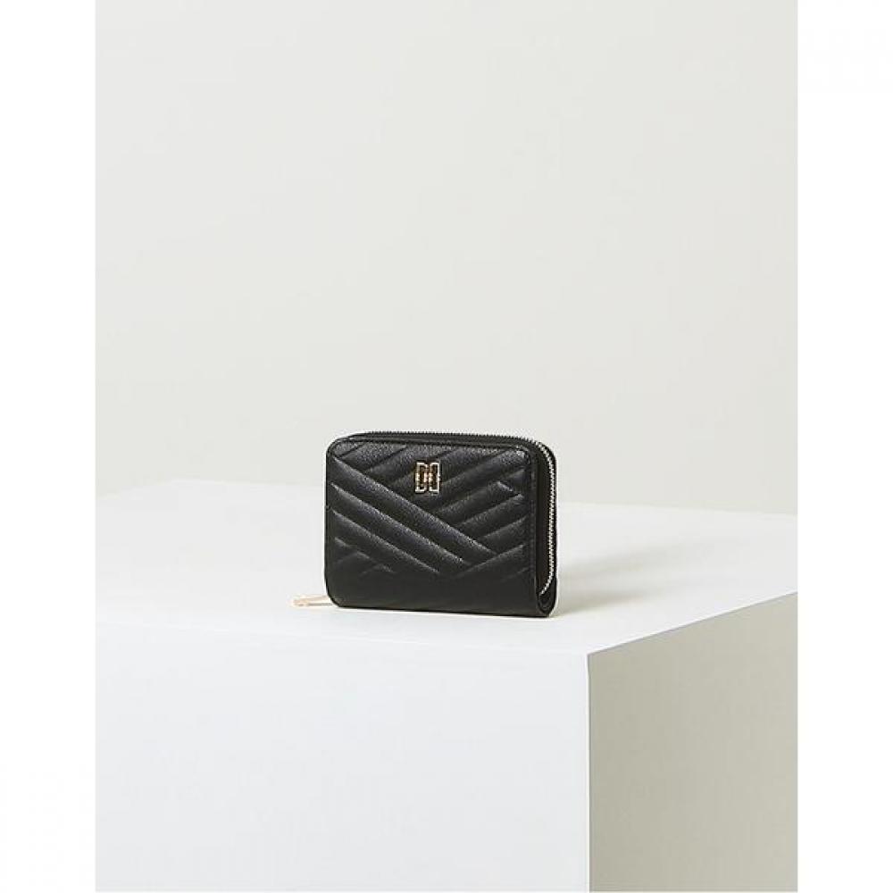 Daks Wallet Black Carlisle Embossed Leather Gold Dd Zipper Wallet