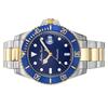 Mathey-Tissot Mathy Vintage Automatic Two Tone Stainless Steel Blue Dial H901ATBBU 100M Men's Watch