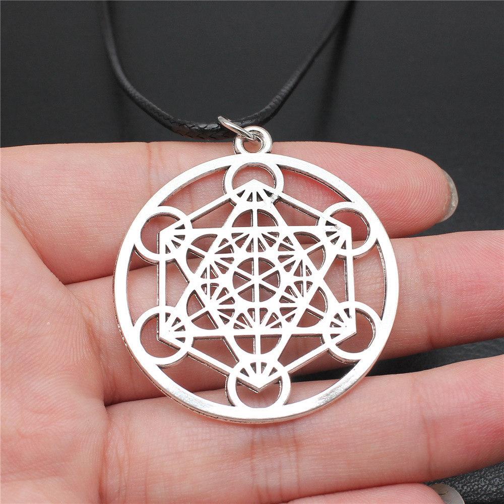 45cm Halskette Lederkette Großes Blatt Blume Kinderschmuck Materialien QN042