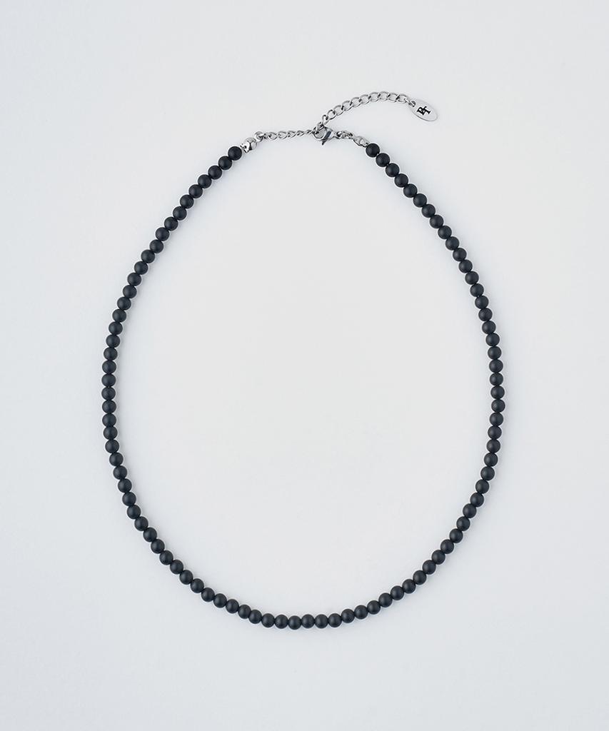 Bicycletrophy Bt Gemstone Necklace 02 (4Mm Matte Onyx)