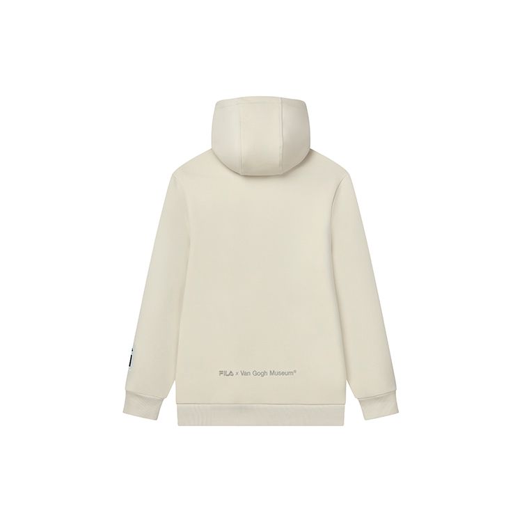 Fila X Van Gogh Museum Kollaboration Fa Fan Serie Bedruckter Sportstrick Pullover Hoodie Herren Hoodies Laktose F11M218210F-BG