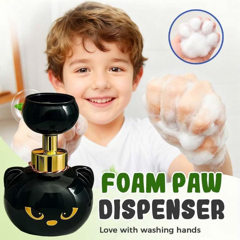 Cute Cat Paw Foam Soap Dispenser Funny Cute Cat Paw Flower Shape Foam Soap Pump Bottles Cat Lover Gift Decor for Bathroom