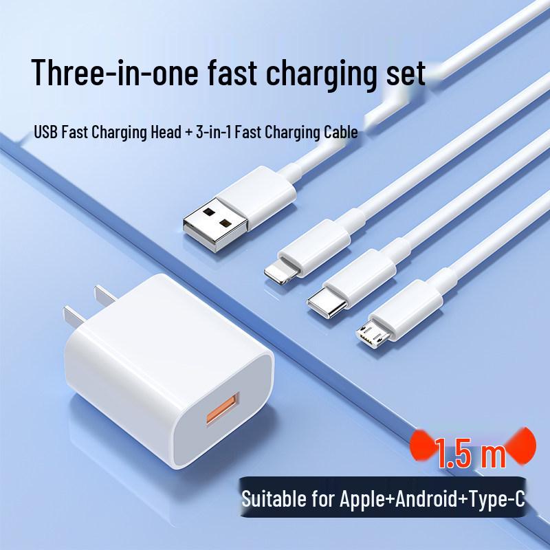 Boxin 120W 3-in-1 Fast Charging Cable for Apple & Android Devices