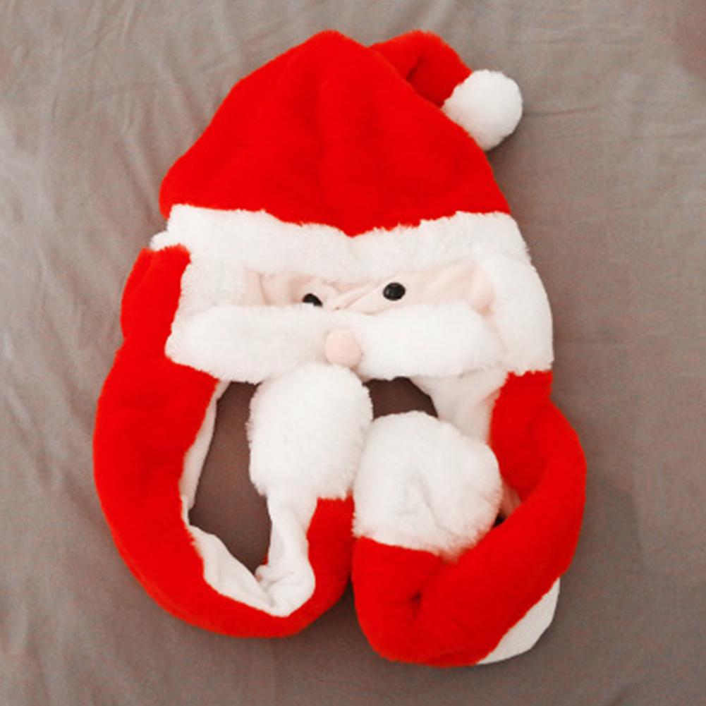 Cute Cartoon Pinch Ears Moveable  Cap Warm Hat Santa  Elk for Christmas Gift Decorative Props