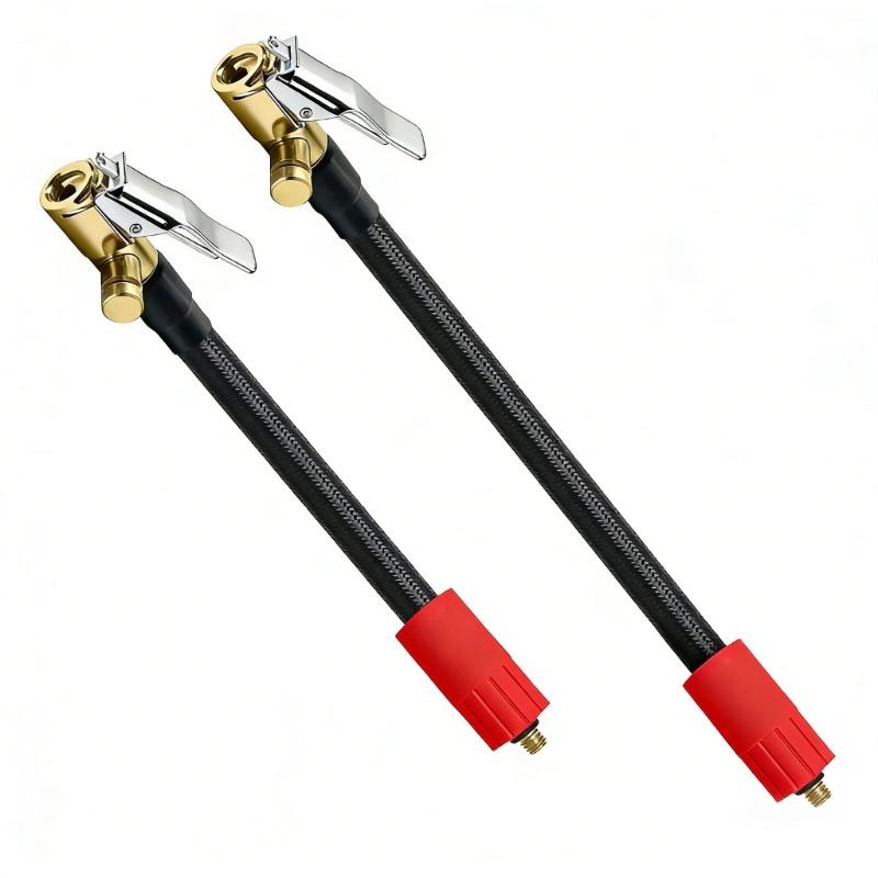 Car Tire Inflator Hose Inflatable Air Pumps Extension Tube Adapter Twist Tyre Connection Locking Air Chuck