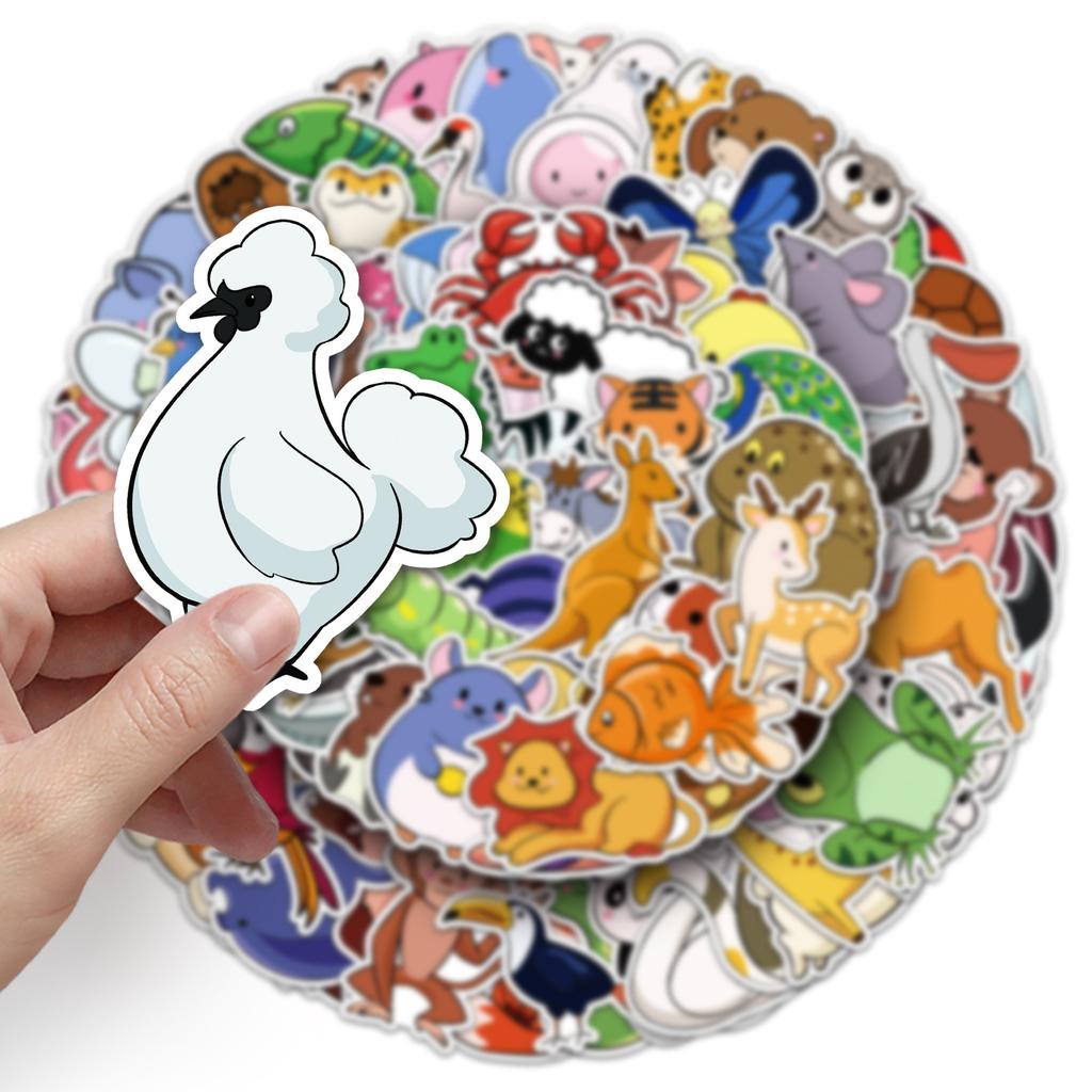 100 Einfache Tier-Graffiti-Sticker Cartoon Niedlich Guka Handbemalt Dekorative Wasserbecher Handyhüllen-Sticker