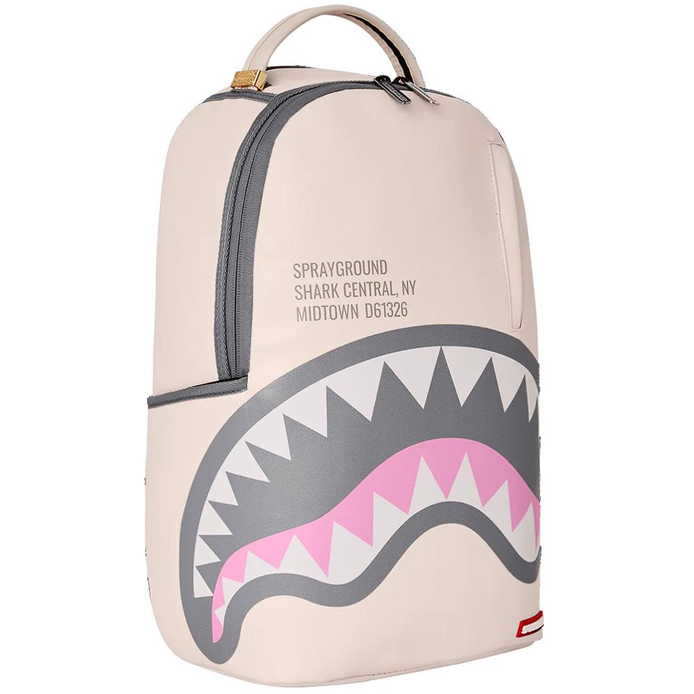 New SPRAYGROUND Shark Mouth PVC Backpack Beige W1035715