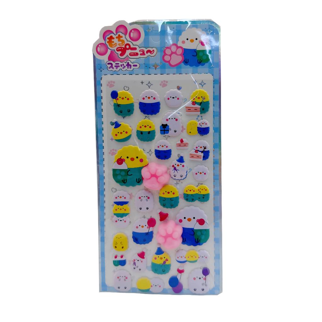 Cute Animal Puffy Bubble Stickers Self-Adhesive 3D Assorted Kids Stationery Stickers for Journal Notebook DIY Craft Decoration