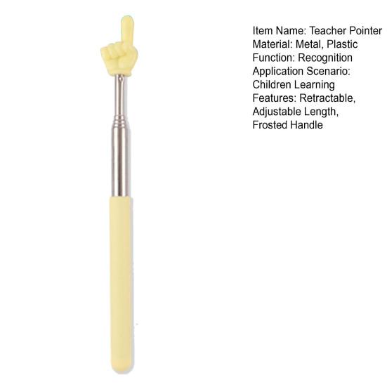 Ukazovateľ pre učiteľa na čítanie z makarónov Zasúvateľný ukazovateľ s nastaviteľnou dĺžkou z nehrdzavejúcej ocele s matnou rukoväťou