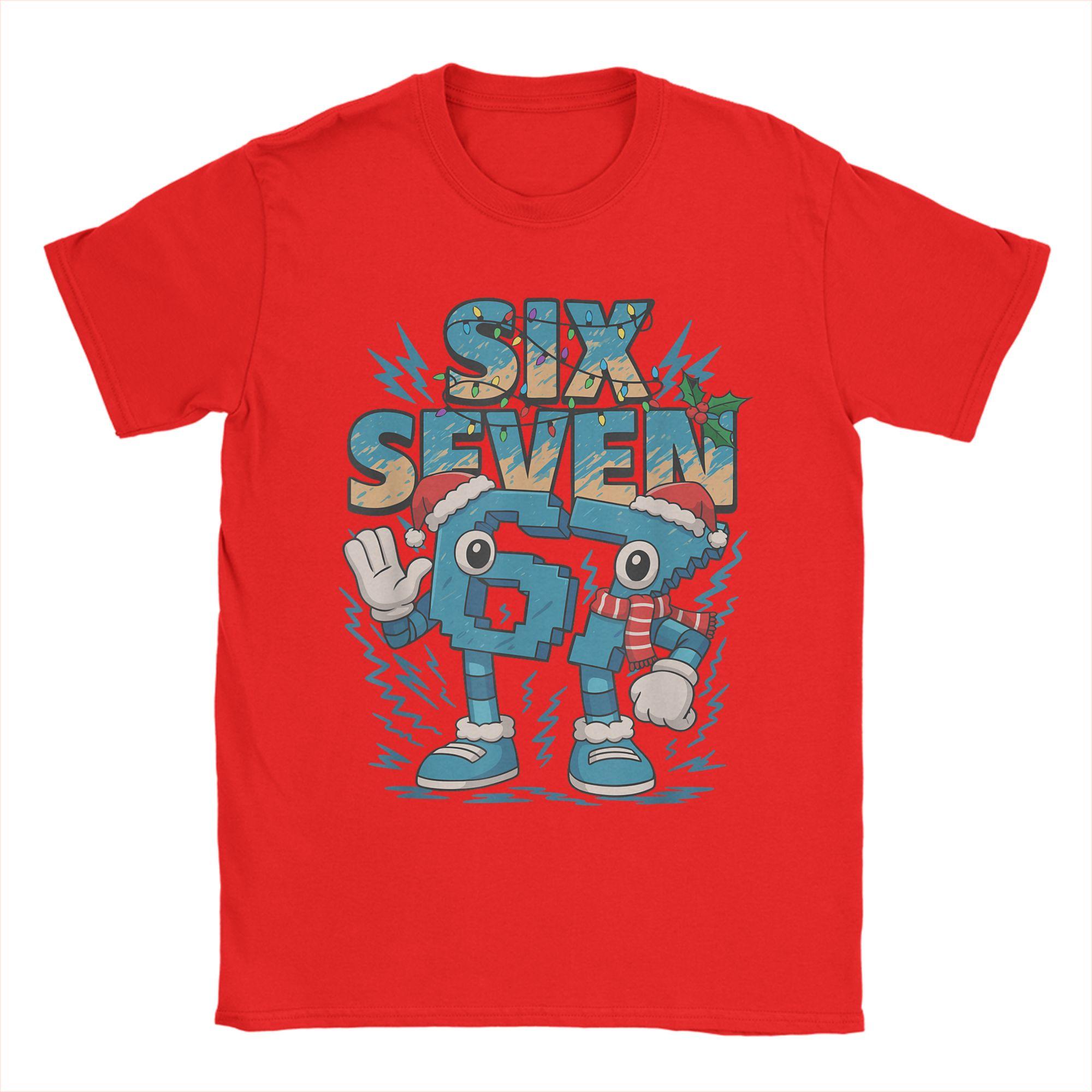 

Unisex Funny Kids Meme 67 Six Seven Italian Brainrot Christmas T Shirt Pure Cotton Clothes Short Sleeve Crew Neck Tees TShirts S