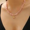 Sweet Cool Spicy Girl Style Hip Hop Imitation Zircon Crystal Heart Shaped Choker Necklace Pendant