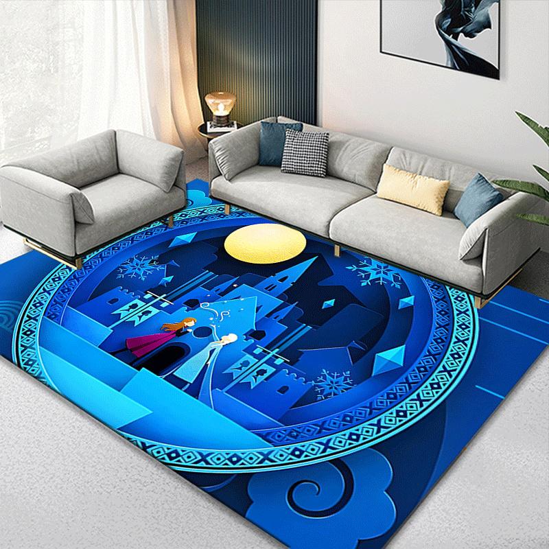 1pc Frozen Carpet Area Rug, Bedroom, and Playroom Durable, Stain-Resistant, and Easy To Clean, Living Room