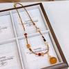 Autumn and winter chalcedony beaded necklaces, perfect for everyday wear as a clavicle chain, with various pendant styles for layering