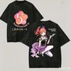Vintage Washed Oversized Short Sleeve Cotton T-Shirt, The Quintessential Quintuplets Anime Print T-shirt