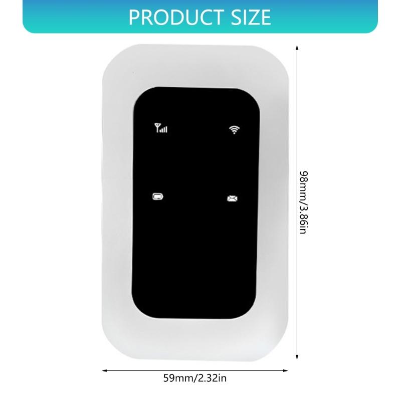 Portable Internet Hotspot 150Mbps Fast Speed 4G Strong Coverage Router for Home Office Travel Lightweight Travel Router