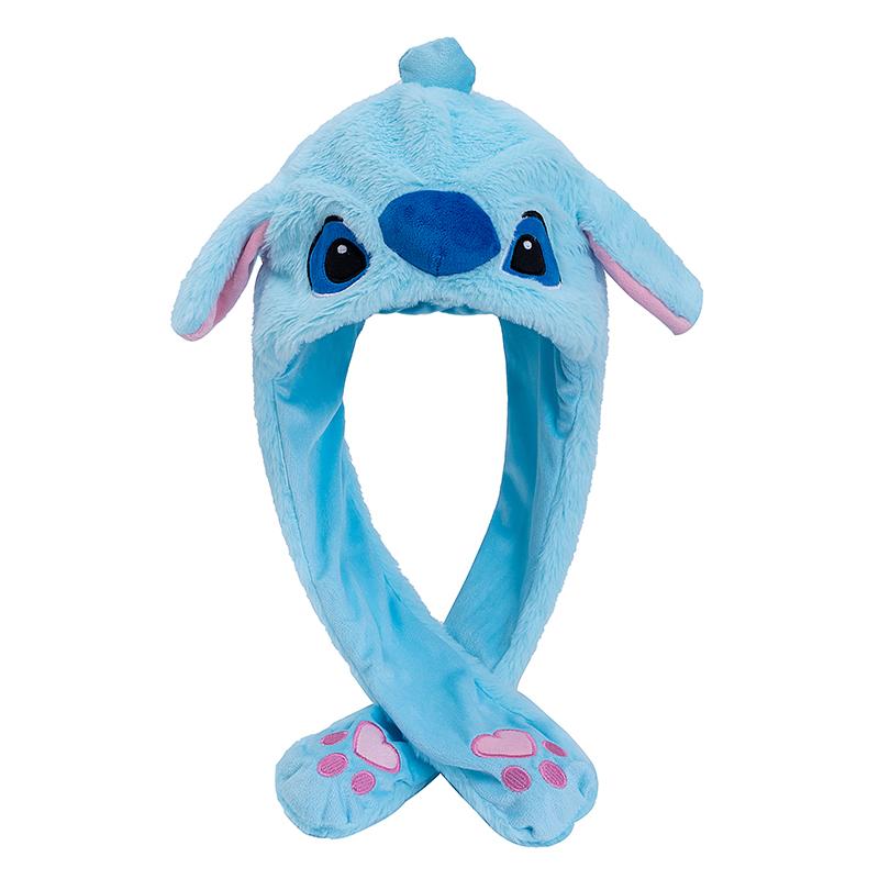 Neuer Stil Niedliche Stitch Ohren-Bewegungs-Plüschhut Damen Mädchen Lustige Kappe Kaninchenohren Winter Süßer Plüschhut Geschenke