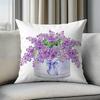 Tulip Pillowcase Floral Cushion Cover Watercolor Flower Decor Spring Home Accent Pastoral Living Room Throw Pillow