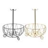 Fruit basket with banana holder, tree hook, banana holder and open wire fruit
