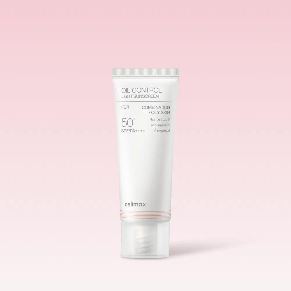 CELIMAX Oil Control Light Sunscreen SPF50+ PA++++ 40ml | Niacinamide Silica Sebum Control Matte Sunscreen for Oily Skin