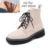 Fashion AIYUQI Women Shoes Boots Ankle 2025 Autumn British Wind Genuine Leather Thick With Fur Ladies Short Boots Motorcycle Ankle