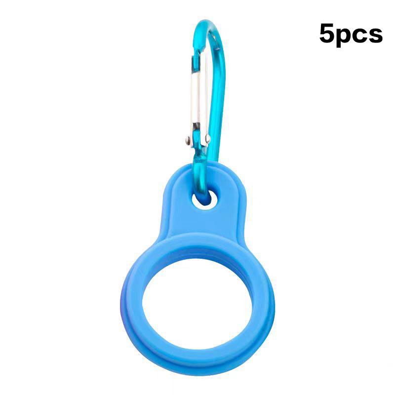 1/5PCS Hook Camping Hiking Tool High Quality Aluminum Sports Kettle Buckle Outdoor Carabiner Water Bottle Holder Rubber Buckles